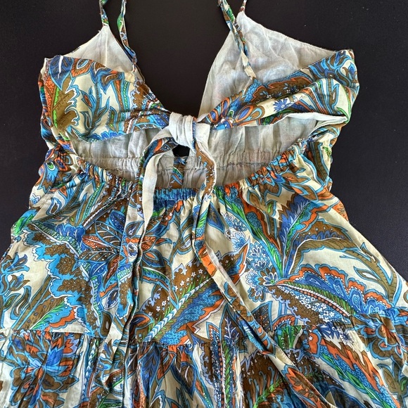 Anthropologie House of Harlow 1960 Womens Tiered Maxi Paisley Dress 100% Cotton - Picture 13 of 15